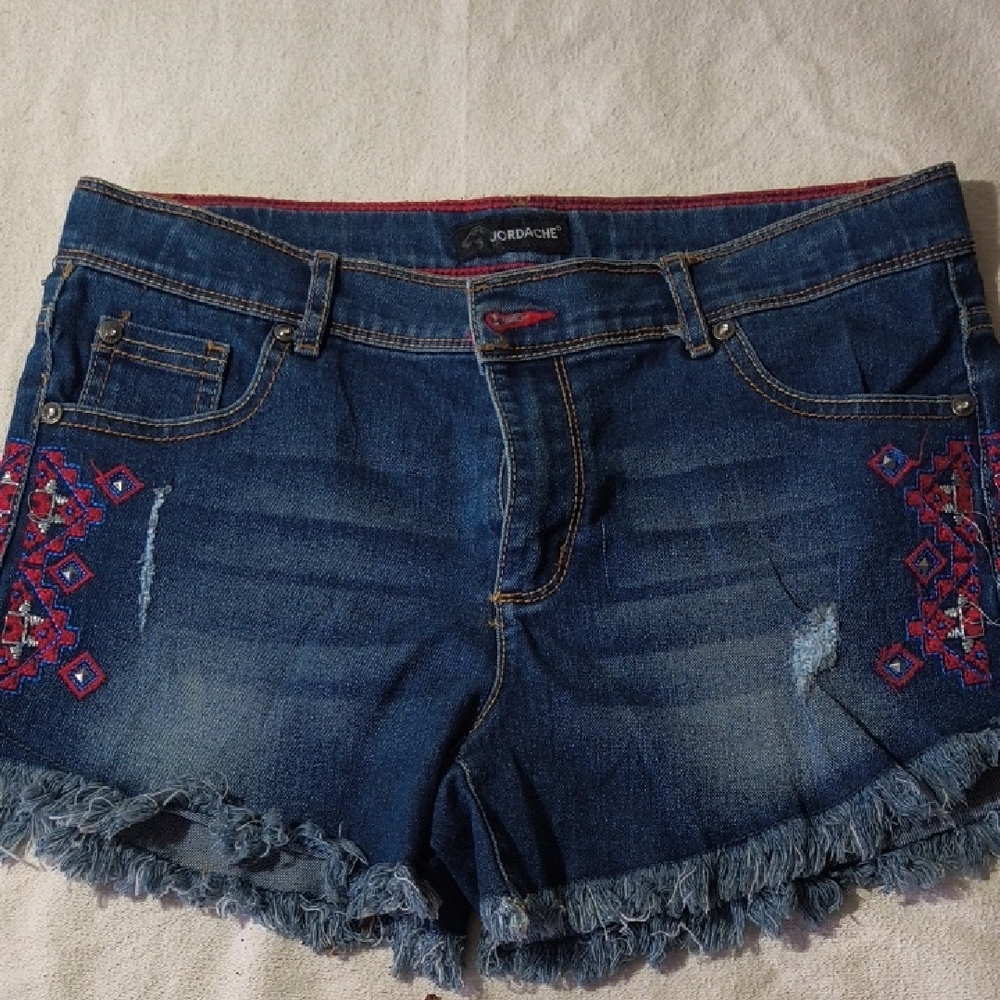 Jordache Women's Distressed Blue Jean Shorts